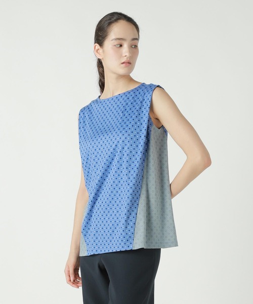 ZUCCa(ズッカ)の「DOT DOCKING JERSEY / タンクトップ / P(タンクトップ・レディース・ブラック/ブルー・M size)」の7枚目の写真