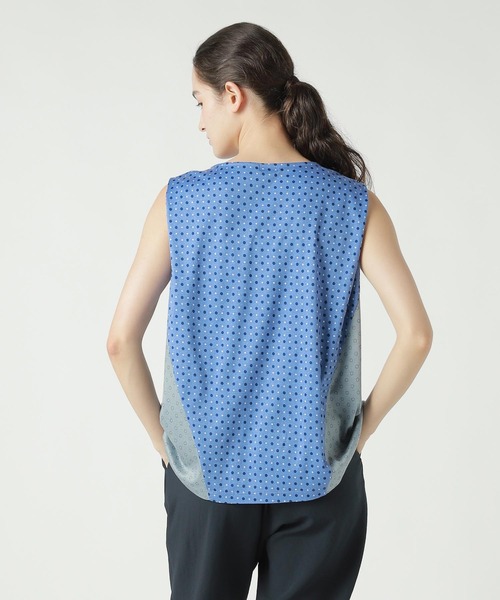 ZUCCa(ズッカ)の「DOT DOCKING JERSEY / タンクトップ / P(タンクトップ・レディース・ブラック/ブルー・M size)」の8枚目の写真