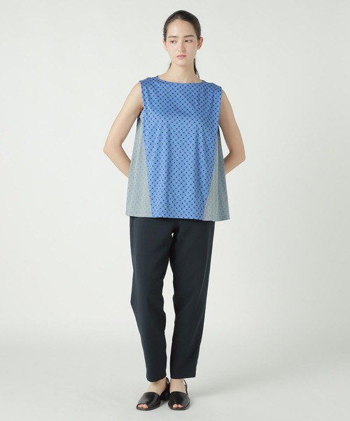 ZUCCa(ズッカ)の「DOT DOCKING JERSEY / タンクトップ / P(タンクトップ・レディース・ブラック/ブルー・M size)」の9枚目の写真