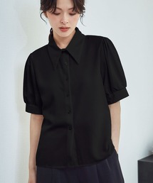 即完売新品タグ付SeaRoomlynnCottonLaceパフスリーブシャツ黒 パフスリーブ」に該当するシャツ/ブラウス（ブラック/黒色系