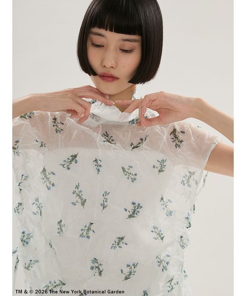 emmi（エミ）の「【emmi×NYBG】フラワーワッシャーブラウス【セットアップ対応】/ハンドウォッシャブル（シャツ/ブラウス・レディース・オフホワイト/イエロー・F）」の16枚目の写真