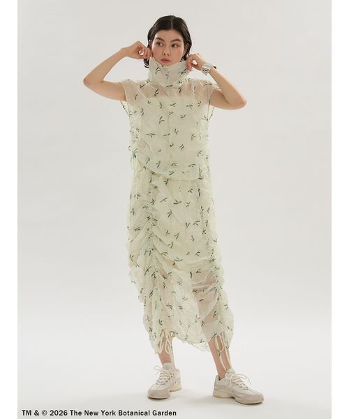 emmi（エミ）の「【emmi×NYBG】フラワーワッシャーブラウス【セットアップ対応】/ハンドウォッシャブル（シャツ/ブラウス・レディース・オフホワイト/イエロー・F）」の18枚目の写真