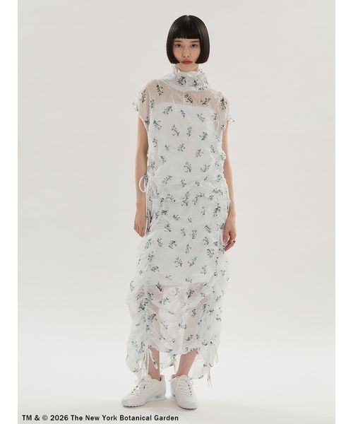 emmi（エミ）の「【emmi×NYBG】フラワーワッシャーブラウス【セットアップ対応】/ハンドウォッシャブル（シャツ/ブラウス・レディース・オフホワイト/イエロー・F）」の6枚目の写真