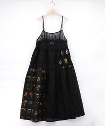 ScoLar（スカラー）の「162603：花刺繍×コットンレース×シアー 異素材キャミワンピース（ワンピース）」