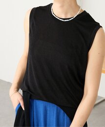 RIVE DROITE | 【上品な光沢が目を引く】シャイニーノースリTee(キャミソール)