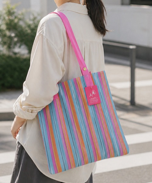 MILLION CARATS(ミリオンカラッツ)の「Market Bag(トートバッグ・レディース・ピンク/グリーン/オフホワイト/ネイビー/ブラウン・FREE)」の5枚目の写真