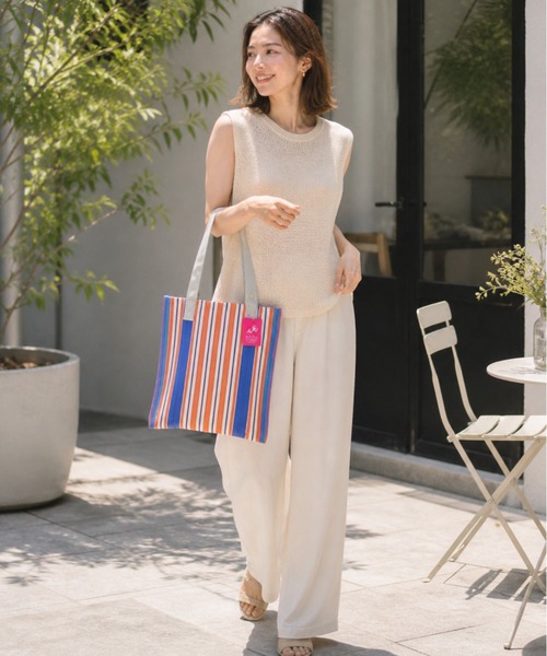 MILLION CARATS(ミリオンカラッツ)の「Market Bag(トートバッグ・レディース・ピンク/グリーン/オフホワイト/ネイビー/ブラウン・FREE)」の8枚目の写真