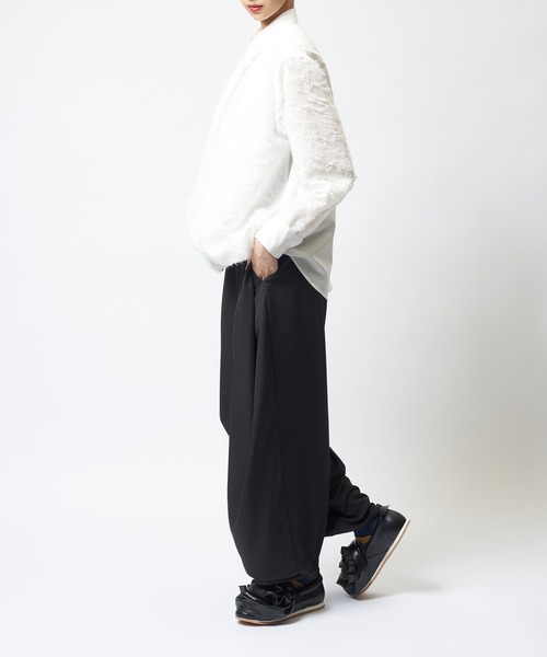 gomme(ゴム)の「フラワーリフトシャツ(シャツ/ブラウス・レディース・ブラック/アイボリー・MEDIUM)」の16枚目の写真