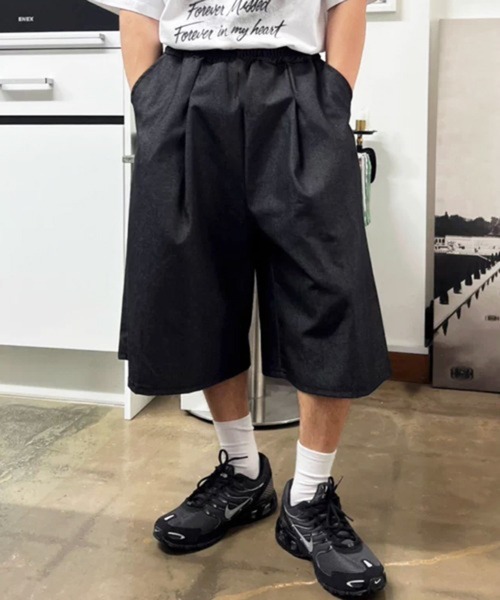 NOWLE(ノウル)の「【NOWLE】バギーシルエット ワイド クロップド イージー デニムパンツ(デニムパンツ・メンズ・ダークグレー・LARGE/X-LARGE/MEDIUM)」の5枚目の写真