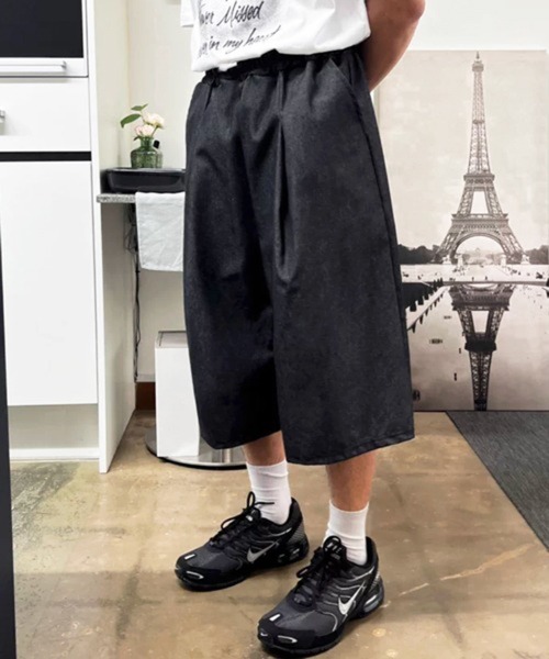 NOWLE(ノウル)の「【NOWLE】バギーシルエット ワイド クロップド イージー デニムパンツ(デニムパンツ・メンズ・ダークグレー・LARGE/X-LARGE/MEDIUM)」の6枚目の写真