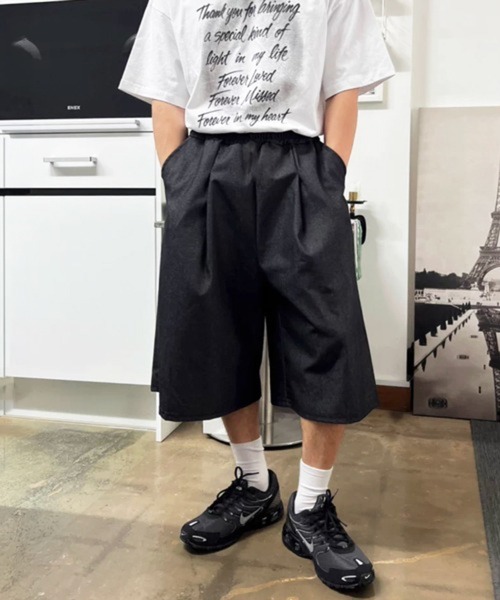 NOWLE(ノウル)の「【NOWLE】バギーシルエット ワイド クロップド イージー デニムパンツ(デニムパンツ・メンズ・ダークグレー・LARGE/X-LARGE/MEDIUM)」の10枚目の写真