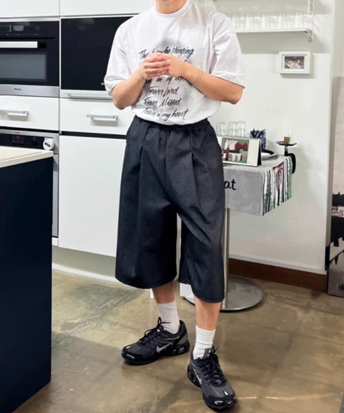 NOWLE(ノウル)の「【NOWLE】バギーシルエット ワイド クロップド イージー デニムパンツ(デニムパンツ・メンズ・ダークグレー・LARGE/X-LARGE/MEDIUM)」の12枚目の写真