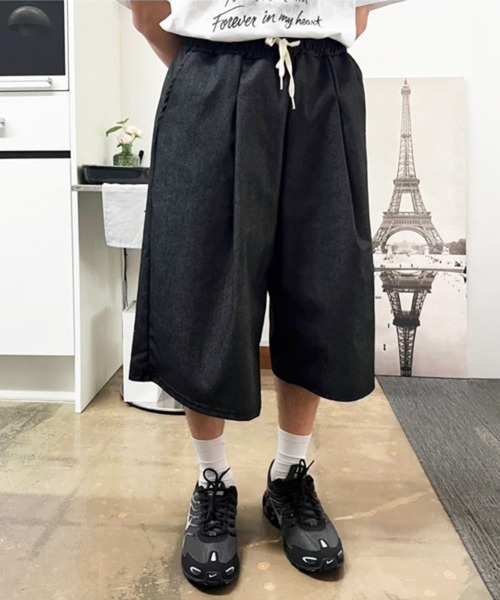 NOWLE(ノウル)の「【NOWLE】バギーシルエット ワイド クロップド イージー デニムパンツ(デニムパンツ・メンズ・ダークグレー・LARGE/X-LARGE/MEDIUM)」の13枚目の写真