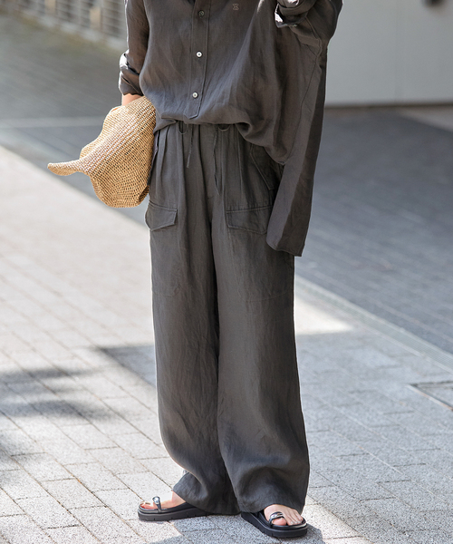 TICCA / ティッカ】リネンカーゴパンツ（カーゴパンツ）｜TICCA