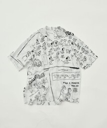 【PORTER CLASSIC/ポータークラシック】DP-024-3966-0090/WHT/DSNY M_ALOHA SHIRT/101 DLM