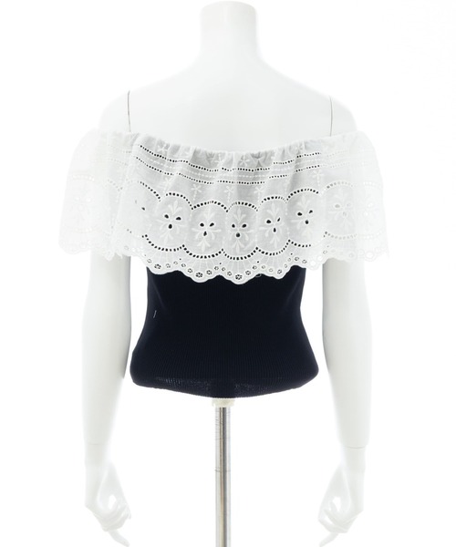 SOELA(ソエラ)の「【INGNI SOELA】コットンレースオフショルニットトップス/WEB限定(ニット/セーター・レディース・ブラック/アイボリー・FREE)」の20枚目の写真
