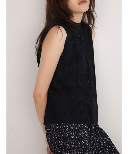 FIKA.（フィーカ）の「Lace pleated cotton blouse（シャツ/ブラウス・レディース・ブラック/オフホワイト・MEDIUM）」の12枚目の写真