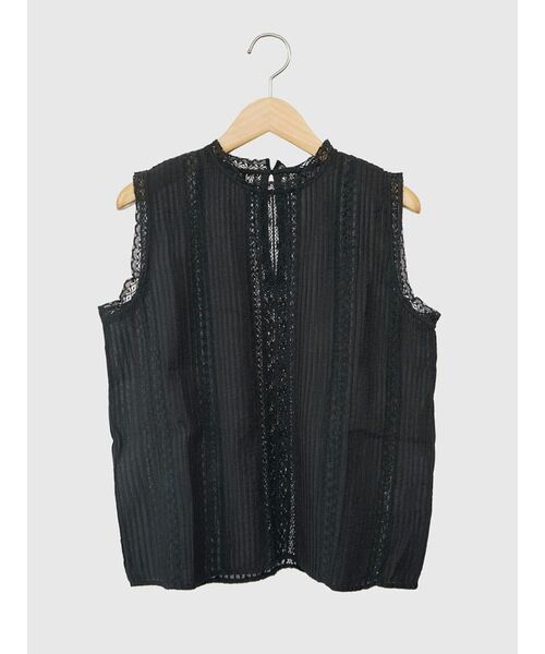 FIKA.（フィーカ）の「Lace pleated cotton blouse（シャツ/ブラウス・レディース・ブラック/オフホワイト・MEDIUM）」の19枚目の写真