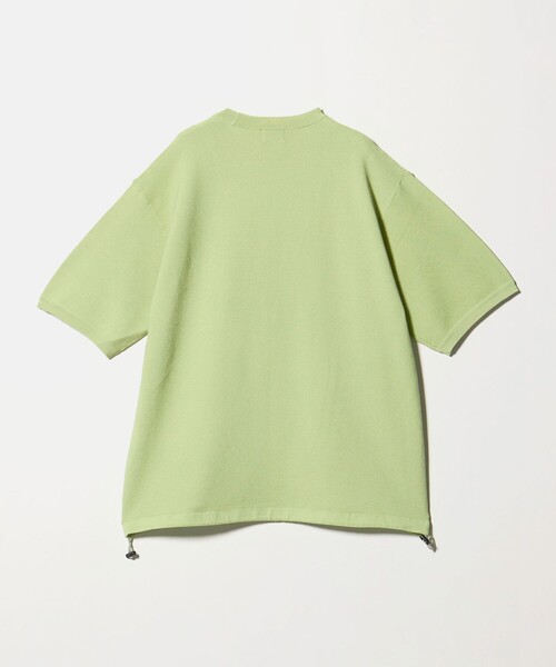 green label relaxing(グリーンレーベルリラクシング)の「ガーター ドローコード 半袖 クルーネック ニット -ウォッシャブル・UVカット・遮熱-(Tシャツ/カットソー・メンズ・ブラック/ライトグレー/ライム・M/XL/L/S)」の16枚目の写真