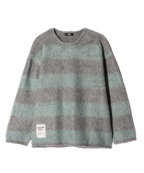 glamb(グラム)の「Fuzzy Pullover Knit / ファジープルオーバーニット(ニット/セーター・メンズ・ブルー/ブラウン・S/M/L)」の3枚目の写真