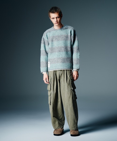 glamb(グラム)の「Fuzzy Pullover Knit / ファジープルオーバーニット(ニット/セーター・メンズ・ブルー/ブラウン・S/M/L)」の6枚目の写真