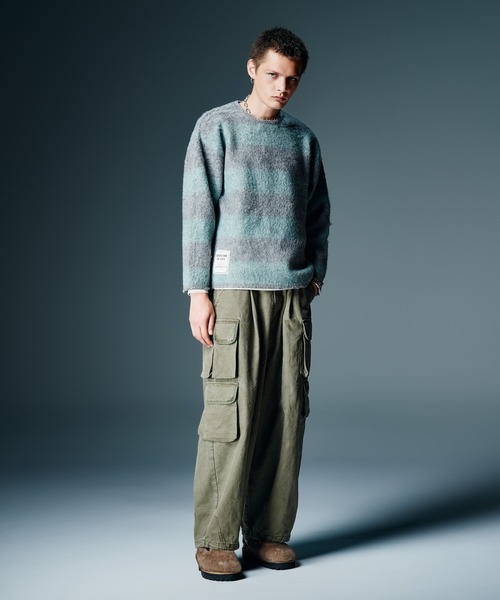 glamb(グラム)の「Fuzzy Pullover Knit / ファジープルオーバーニット(ニット/セーター・メンズ・ブルー/ブラウン・S/M/L)」の7枚目の写真
