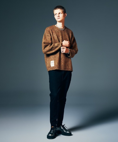 glamb(グラム)の「Fuzzy Pullover Knit / ファジープルオーバーニット(ニット/セーター・メンズ・ブルー/ブラウン・S/M/L)」の11枚目の写真