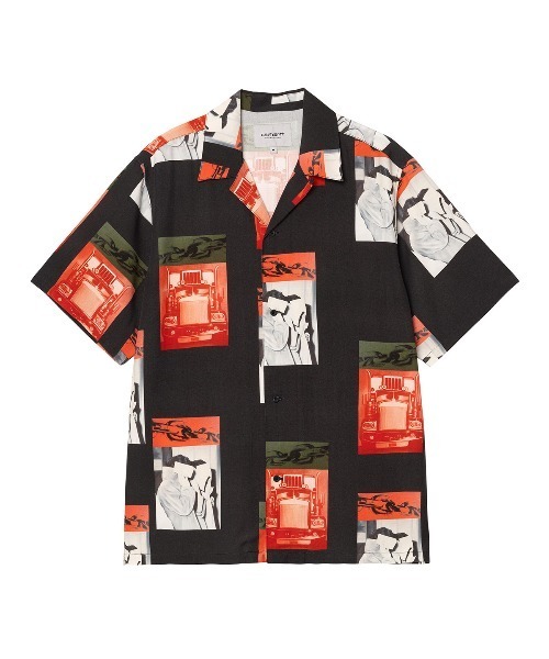 Carhartt WIP(カーハートダブリューアイピー)の「Carhartt WIP S/S SEAN HAMILTON SHIRT(カーハートワークインプログレス ショートスリーブ ショーン ハミルトン シャツ)(シャツ/ブラウス・メンズ・ブラック・SMALL/X-LARGE/LARGE/MEDIUM)」の2枚目の写真