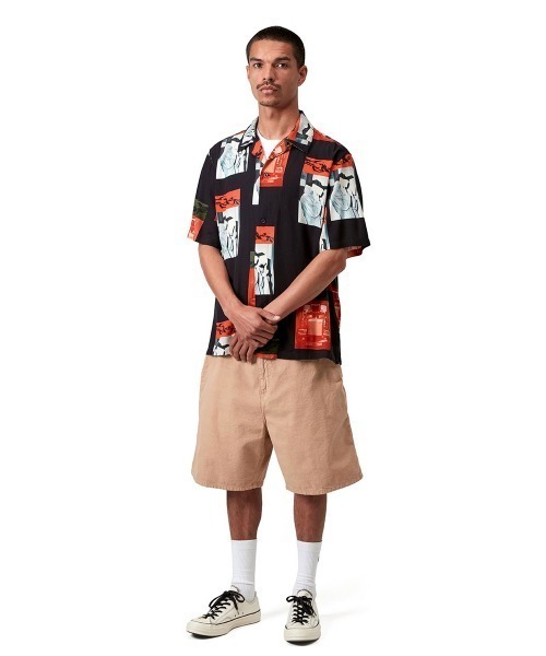 Carhartt WIP(カーハートダブリューアイピー)の「Carhartt WIP S/S SEAN HAMILTON SHIRT(カーハートワークインプログレス ショートスリーブ ショーン ハミルトン シャツ)(シャツ/ブラウス・メンズ・ブラック・SMALL/X-LARGE/LARGE/MEDIUM)」の6枚目の写真