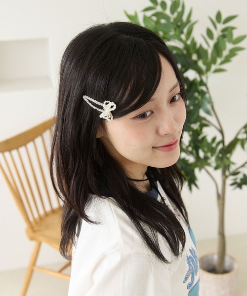 kutir(クティール)の「kutirlune/ラメヘアクリップ(バレッタ/ヘアクリップ・レディース・シルバー/トップグレー/ライトグレー・FREE)」の1枚目の写真