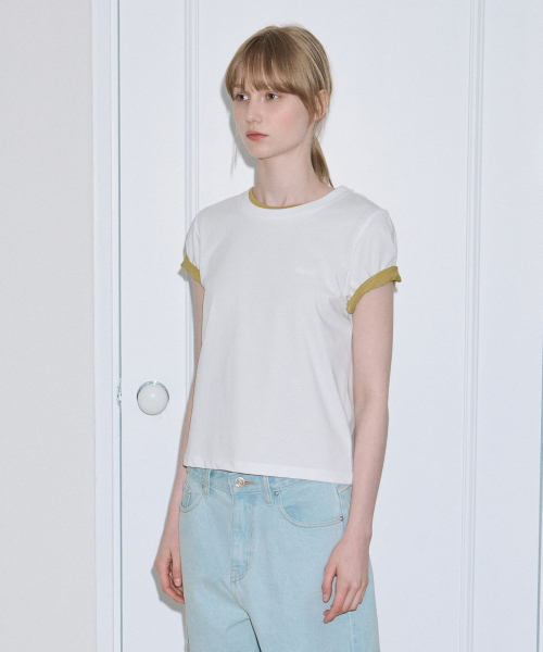 SINOON(シヌーン)の「Logo Basic T-Shirt (White)(Tシャツ/カットソー・レディース・ホワイト・FREE)」の4枚目の写真