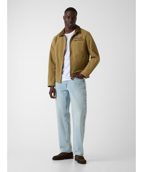 Guess(ゲス)の「WASHED Cotton Jacket ジャケット ブルゾン(ブルゾン・メンズ・ベージュ・LARGE/SMALL/MEDIUM/X-LARGE)」の5枚目の写真