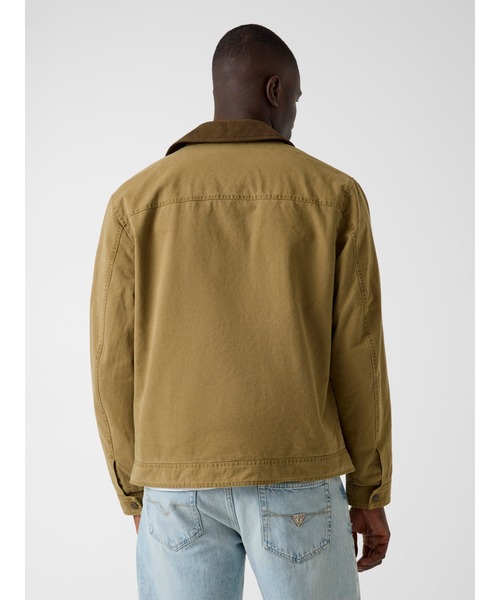 Guess(ゲス)の「WASHED Cotton Jacket ジャケット ブルゾン(ブルゾン・メンズ・ベージュ・LARGE/SMALL/MEDIUM/X-LARGE)」の3枚目の写真