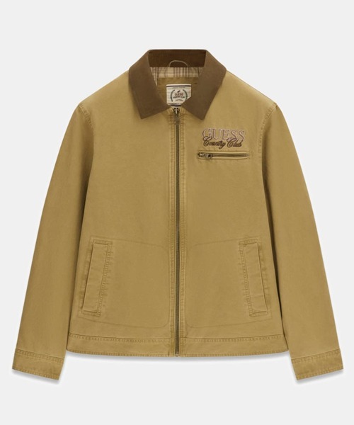 Guess(ゲス)の「WASHED Cotton Jacket ジャケット ブルゾン(ブルゾン・メンズ・ベージュ・LARGE/SMALL/MEDIUM/X-LARGE)」の6枚目の写真