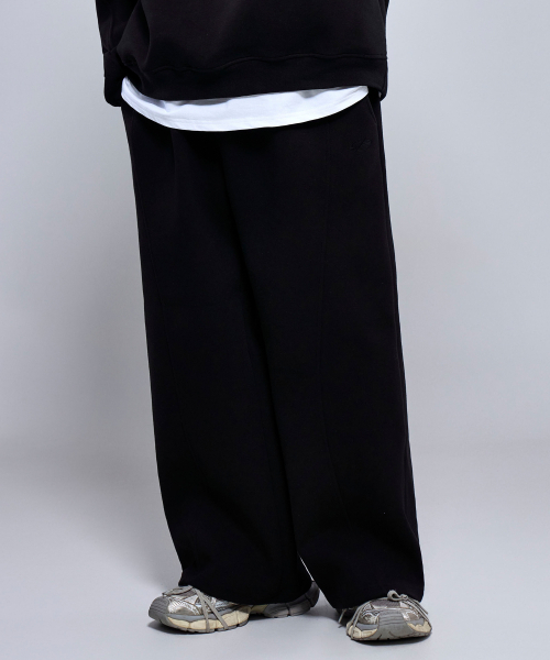PHYSICAL GARMENTS（フィジカルガーメンツ）の「P2596 ヘビーステッチワイドパンツ [2COLOR]（スウェットパンツ・メンズ・グレー/ブラック・1）」の3枚目の写真