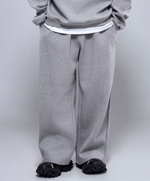 PHYSICAL GARMENTS（フィジカルガーメンツ）の「P2596 ヘビーステッチワイドパンツ [2COLOR]（スウェットパンツ・メンズ・グレー/ブラック・1）」の4枚目の写真