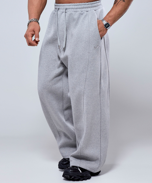 PHYSICAL GARMENTS（フィジカルガーメンツ）の「P2596 ヘビーステッチワイドパンツ [2COLOR]（スウェットパンツ・メンズ・グレー/ブラック・1）」の5枚目の写真