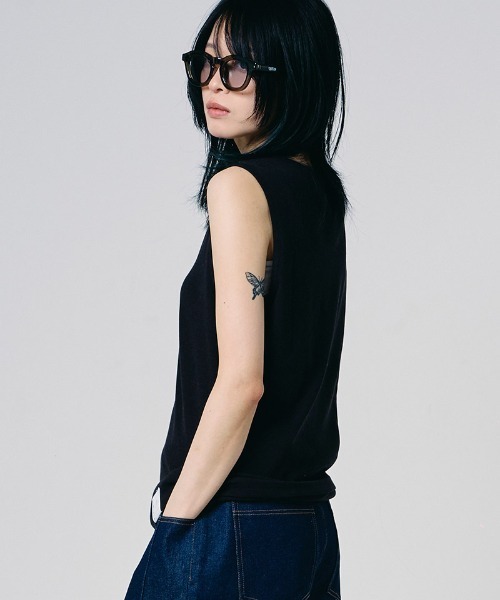 EFFECTEN(エフェクテン)の「mta618-Henry neck tank top タンクトップ(efdig-08)(タンクトップ・メンズ・ホワイト/ブラック・M/L/XL)」の12枚目の写真