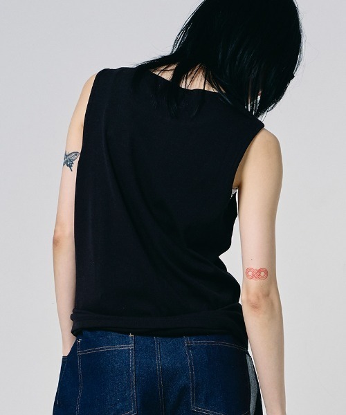 EFFECTEN(エフェクテン)の「mta618-Henry neck tank top タンクトップ(efdig-08)(タンクトップ・メンズ・ホワイト/ブラック・M/L/XL)」の11枚目の写真