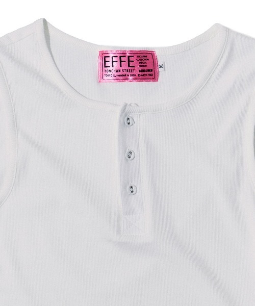 EFFECTEN(エフェクテン)の「mta618-Henry neck tank top タンクトップ(efdig-08)(タンクトップ・メンズ・ホワイト/ブラック・M/L/XL)」の5枚目の写真
