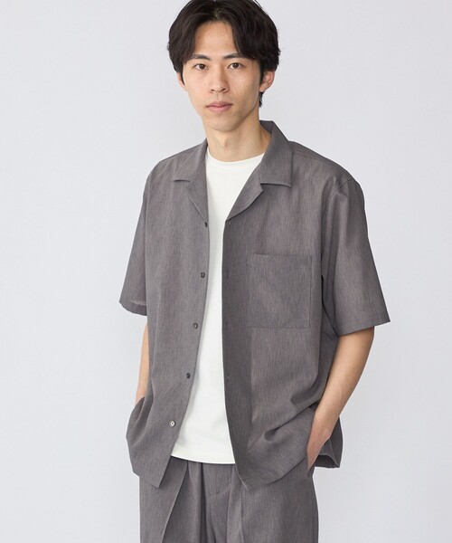 SHIPS（シップス）の「SHIPS:〈セットアップ対応/ 撥水〉Comfy Line DRYAIR ショートスリーブ シャツ（シャツ/ブラウス・メンズ・グレー/ブラック/ネイビー・LARGE/MEDIUM/SMALL/X-LARGE）」の7枚目の写真