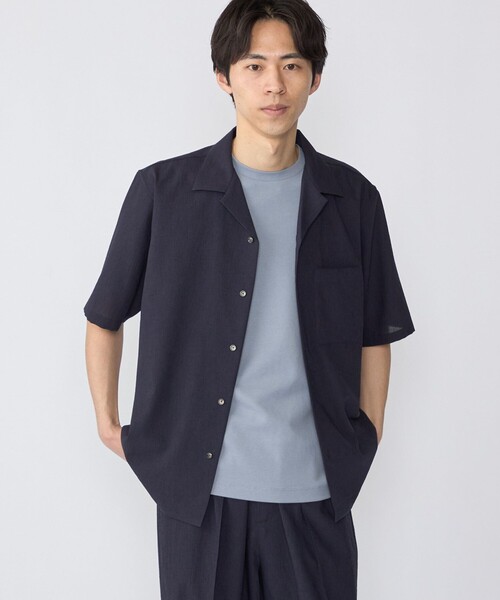 SHIPS（シップス）の「SHIPS:〈セットアップ対応/ 撥水〉Comfy Line DRYAIR ショートスリーブ シャツ（シャツ/ブラウス・メンズ・グレー/ブラック/ネイビー・LARGE/MEDIUM/SMALL/X-LARGE）」の11枚目の写真