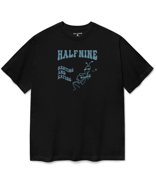HALFNINE(ハーフナイン)の「レスティング&デイティングドローイング半袖Tシャツ I05BRD_HBX11331(Tシャツ/カットソー・メンズ・ホワイト/ブラック・SMALL/MEDIUM/LARGE/X-LARGE)」の2枚目の写真