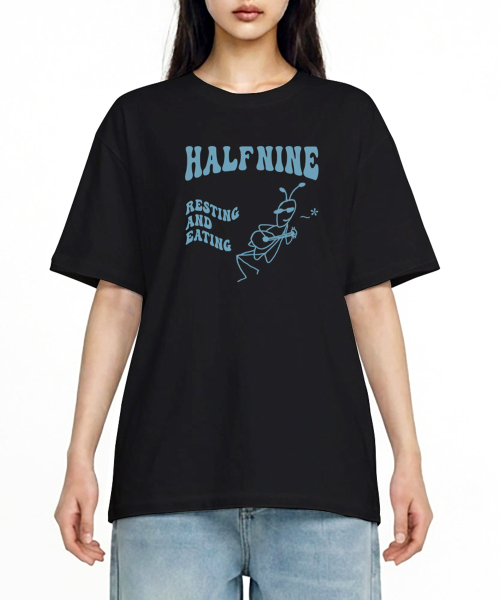 HALFNINE(ハーフナイン)の「レスティング&デイティングドローイング半袖Tシャツ I05BRD_HBX11331(Tシャツ/カットソー・メンズ・ホワイト/ブラック・SMALL/MEDIUM/LARGE/X-LARGE)」の6枚目の写真