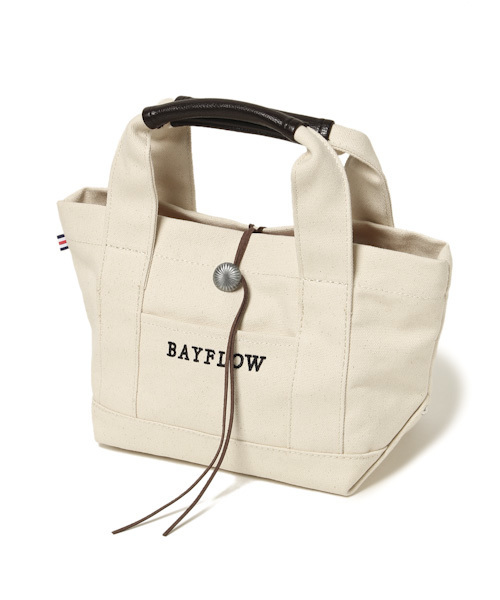 BAYFLOW（ベイフロー）の「BAYFLOW／コンチョロゴトート(Ｓサイズ)（トートバッグ・レディース・アイボリー/ネイビー/グレー/その他1/ブラウン/ブラック/クリアブルー/ピンク・FREE）」の14枚目の写真