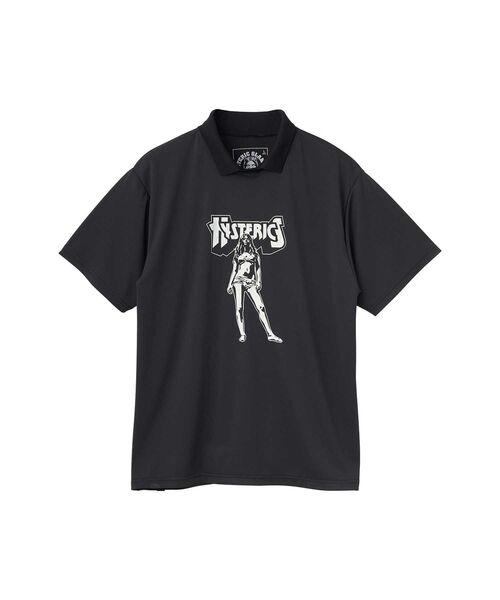 HYSTERIC GLAMOUR(ヒステリックグラマー)の「BAD ASS MAMA ポロ衿付きファンクショナルTシャツ(ポロシャツ・メンズ・グレー/ブラック/カーキ・X-LARGE/LARGE/MEDIUM/SMALL)」の1枚目の写真