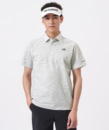 【new balance golf】ゼブラ柄 半袖 カラーシャツ (MENS)