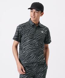 【new balance golf】ゼブラ柄 半袖 カラーシャツ (MENS)