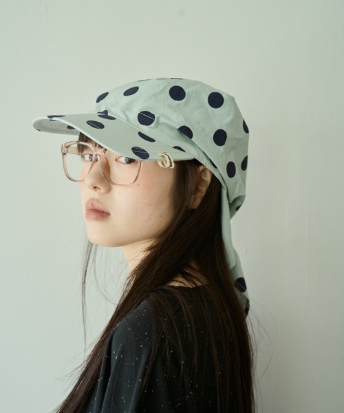 common gull products.(コモンガルプロダクツ)の「ひと夏の予感なバンダナキャップ(キャップ・レディース・ミント/ブルー系・フリー)」の9枚目の写真