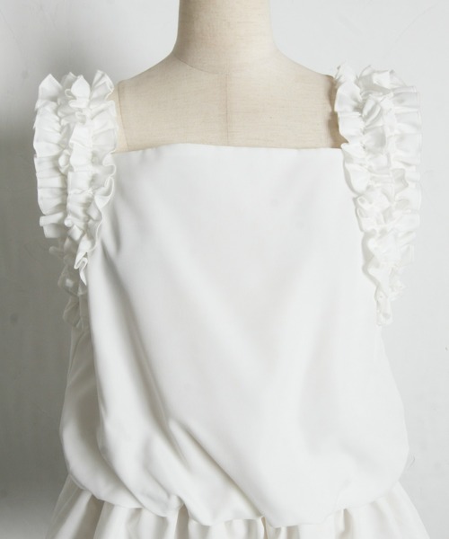 ARVELLIA(アルベリア)の「CONTOUR RUFFLE TOP(シャツ/ブラウス・レディース・ホワイト/ブラック・M)」の6枚目の写真